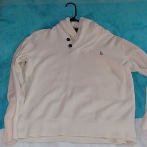 Mens cream polo sweater